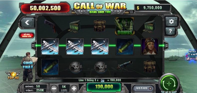 Cách vào slot game Call of War SanClub