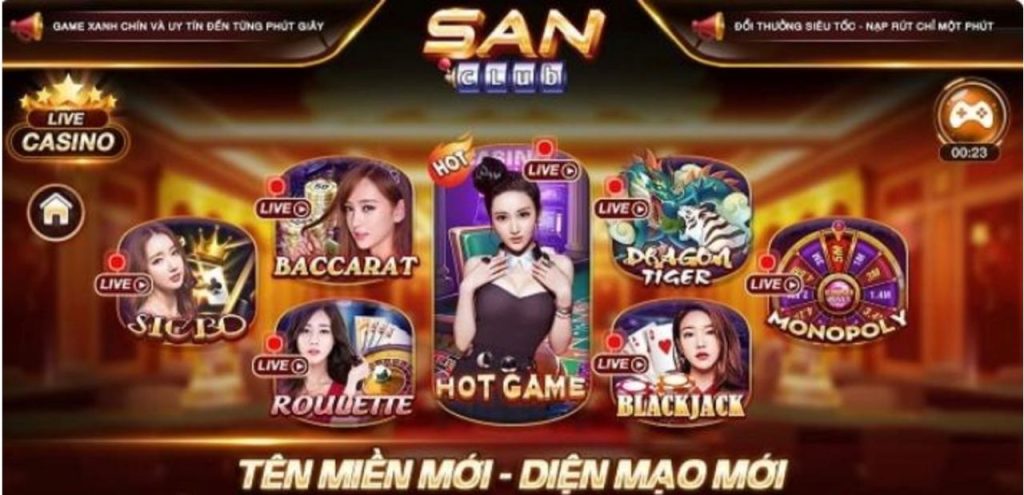 Cổng game đổi thưởng quốc tế sanclub