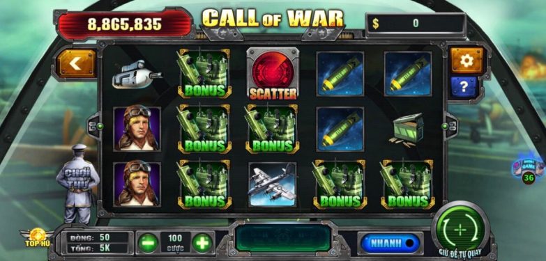 Những ưu điểm của game slot Call of War SanClub